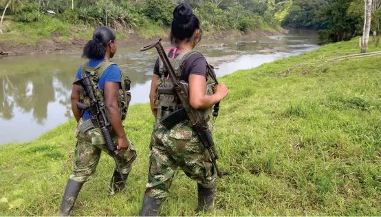  ?? FOTO DONALDO ZULUAGA ?? A parte dell Eln, en gran parte de Chocó hay fuerte presencia de la banda criminal de Clan del Golfo.