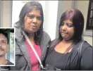  ??  ?? Murderers Suren Ramsamy and Nhlakaniph­o Phoswa. Jayaram Venketesu Pillay, inset, who was stabbed to death and robbed of his vehicle, and his widow Mala Pillay with her cousin, Ruby Ishwarbhai, awaiting judgment at the Durban High Court.
