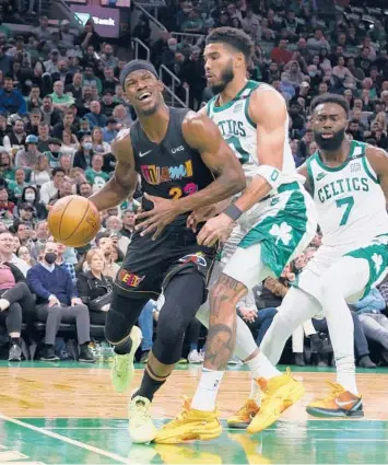  ?? GETTY FILE ?? Jimmy Butler and the Heat will face the Celtics and Jayson Tatum in the Eastern Conference finals, starting Tuesday.