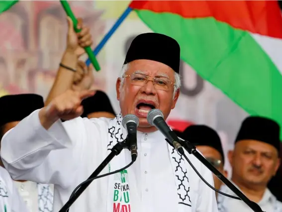  ?? (Reuters) ?? Najib Razak’s preference for the more expensive food has seen him attacked by political opponents for being out of touch with the people