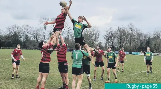  ?? ?? Haywards Heath RFC’s colts are pictured in action at Heathfield - where they won handsomely, one of the highlights of another hectic weekend of action for the club