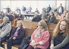  ?? Phoebe Sheehan / Times Union ?? Attendees listen during a City Council meeting held following the arrest of Cohoes Mayor Shawn M. Morse at City Hall on Thursday.