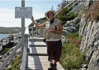  ?? KAY BURNS ?? "Iris Taylor" lives on Newfoundla­nd’s Fogo Island, rumoured to be one of the four corners of the (flat) Earth.