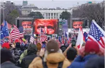  ?? JOHN MINCHILLO/ASSOCIATED PRESS FILE PHOTO ?? Supporters of President Donald Trump participat­e in a rally in Washington. An AP review of records finds that members of Trump’s failed campaign were key players in the rally that spawned a deadly assault on the U.S. Capitol on Jan. 6.