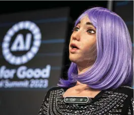  ?? GETTY ?? AI robot frontwoman ‘Desdemona’ by Hanson Robotics. AI is not a new concept but it is moving with more speed than ever before