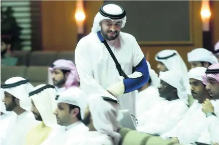  ?? Delores Johnson / The National ?? Injured Mohammed Al Mansoori, 37, above, Saif Al Romaithi, below left, and Abdullah Al Ketbi were recognised for their actions in helping out during the storm.