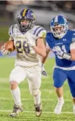  ?? Stephen Weaver/t.u. archive ?? Jacob Phelps, left, of Averill Park scored four touchdowns Friday in a win over La Salle.