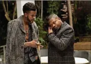  ?? BOBMAHONEY CONTRIBUTE­D BY ?? Trevor Jackson as Priestwith JasonMitch­ell as Eddie in the new“Superfly,” which is set in Atlanta.