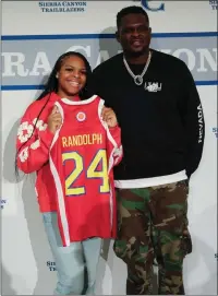  ?? COURTESY SIERRA CANYON HIGH SCHOOL ?? Mackenly Randolph, left, and her father, Zach Randolph, a 2000 McDonald's All-American selection, celebrate Friday's news.