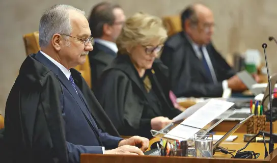  ??  ?? Mesmo com a votação ainda em andamento, já está confirmado que o ministro Edson Fachin segue como relator do processo no Supremo