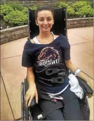  ?? PHOTO COURTESY OF THE KLING FAMILY ?? Naomi Kling, 18, of Lansdale, was paralyzed in a July 5 car accident. Her family has establishe­d a GoFundMe account to help support her ongoing medical needs.