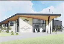  ?? ?? The $14.8 million indoor sports complex at Lindvart Park in Kaikohe will be officially opened today.