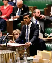  ?? ?? Prime Minister Rishi Sunak delivers his statement