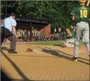  ?? MIKE CABREY/MEDIANEWS GROUP ?? Fort Washington’s Tyler Lizell (26) slides into home to score on a wild pitch in the second inning against Horsham in their Lower Montco American Legion game on Monday.