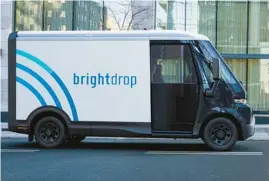  ?? BRIGHTDROP ?? Sales of zero-emission vans and trucks, such as the BrightDrop Zevo, will continue to rise quickly.