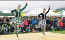  ??  ?? Dancers perform the highland fling in the junior category for up to 16-years. 21_ F32 Arisaig Games_ highland dancing 02