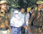  ?? YOGENDRA KUMAR/HT PHOTO ?? Sunil Kumar, 23, at Gurugram court on Wednesday. He will be questioned at the Civil Lines police station.