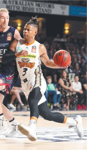  ?? Picture: AAP IMAGE/Kelly Barnes ?? WANTED MAN: Cairns Taipans have reportedly offered NBL MVP nominee Scott Machado the biggest offer in club history to extend his stay in Cairns.