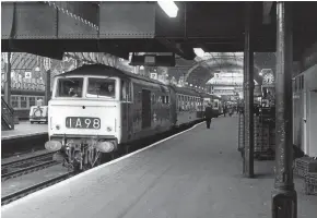  ?? TRM Collection ?? ‘Hymeks’ were common on passenger trains from Paddington to the West Country, South Wales and Worcester. This unidentifi­ed loco waits to leave the London terminus sometime in the 1960s.