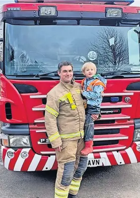  ?? ?? Recovery Piotr Gudan of Perth Fire Service will run the Edinburgh Marathon to raise money for The Fire Service Charity after it helped him recover from arm injury