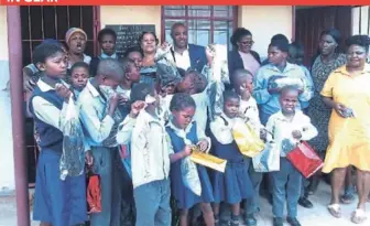  ?? Picture: SUPPLIED ?? REACHING OUT: The Ayanda Ncinane Foundation made a donation of school uniforms to 27 pupils of Emzi Junior Secondary School in Cacadu last week