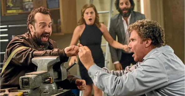  ??  ?? There’s violence at every turn in Will Ferrell and Amy Poehler’s latest action-comedy The House.