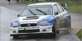  ??  ?? SteveWood (Wales) and co-driver Keith Moriarty (Limerick), overall winners of theWexford Volkswagen Stages Rally for the third year in a row. Photograph: Seán Dempsey.