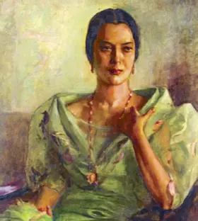  ??  ?? In 1932, Fabian dela Rosa painted a portrait of Purita Kalaw-Ledesma, who was then 18 years old. The portrait won honorable mention in an internatio­nal art competitio­n in Spain.