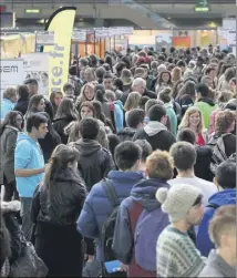  ?? (Photo archives Nice-Matin) ?? Le salon Studyrama a accueilli   visiteurs l’an dernier. Il y a trois salons en un... Ça s’organise comment?