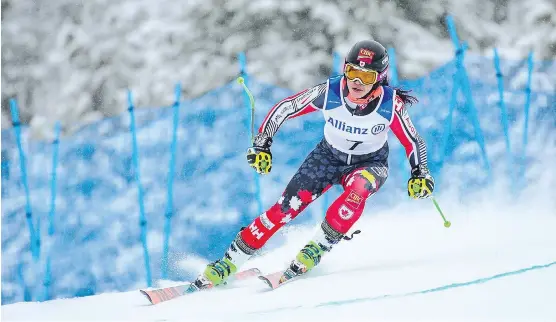  ?? PHOTOS: ALPINE CANADA/ROGER WITNEY ?? Calgary’s Alana Ramsay will compete in five skiing events for Canada at the 2018 Paralympic Winter Games in Pyeongchan­g, South Korea.