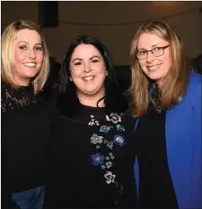  ??  ?? Louise O’Connor, Mary Cotter and Mary Lynch at the Bernard Casey Comedy Show in aid of the Sliabh Luachra Men’s Shed and Awareness for Mental Health at Gneeveguil­la Community Centre on Saturday.Photo by Michelle Cooper Galvin