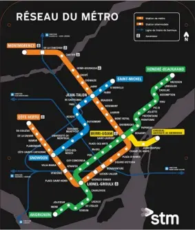  ?? STM ?? The new métro map fixes some nagging problems, but creates new ones, Booth says.