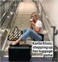  ??  ?? Karlie Kloss: stepping up her luggage game