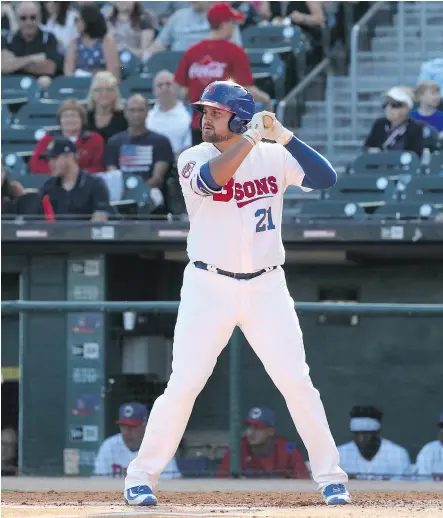  ?? — POSTMEDIA FILES ?? First baseman Rowdy Tellez has struggled this season with the triple-A Buffalo Bisons, hitting six home runs after clubbing 23 last season with the double-A New Hampshire Fisher Cats.