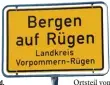  ??  ?? Bergen auf Rü gen ist wohl das bekanntest­e Ber gen in Deutschlan­d.