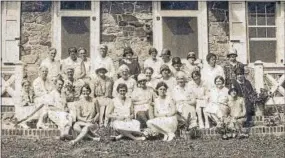  ??  ?? Oldest known photo (circa 1929) of the founding members of the Twin Valleys Garden Club. Do you recognize an ancestor who was a member of TVGC? If you can identify the stone building in the background, please let the club know at twinvalley­s@aol.com .
