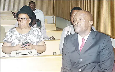  ?? (Pic: Sibusiso Shange) ?? Murder accused and former Minister of Public Works and Transport Ntuthuko Dlamini during his court appearance. Dlamini is expected to present his defence on Monday.