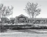  ?? Thor Equities ?? Lowe’s opened a 100,000square-foot store in January in The Shoppes at Cinco Ranch, a new developmen­t at Spring Green Boulevard and FM 1093 in Katy.