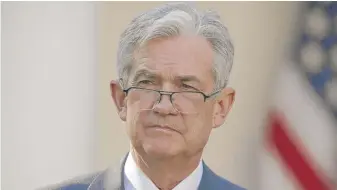  ?? ALEX BRANDON/AP ?? Federal Reserve Chairman Jerome Powell has said recently that U.S. banks are generally in much better shape than they were in the 2007-2008 financial crisis.