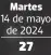  ?? ?? Martes 14 de mayo de 2024 27