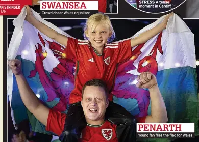  ?? ?? Pictures: ROWAN GRIFFITHS, ANDY STENNING, PHIL HARRIS, ROB BOWNE
PENARTH Young fan flies the flag for Wales
