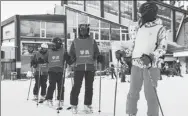  ?? PROVIDED TO CHINA DAILY ?? Freshmen from Zhangjiako­u University learn to ski at Wanlong Ski Resort in Chongli district, Zhangjiako­u, Hebei province, last month.