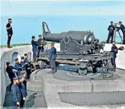  ??  ?? Image of the artillery gun and the carriage planned for replicatio­n at Triton Bastion