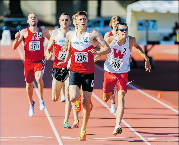  ?? CHRIS ORTELL/GNAC ATHLETICS FILES ?? Five years ago, Cam Proceviat was a walk-on middle-distance runner with a dream. Now the Simon Fraser University valedictor­ian is an NCAA All-American chasing a possible world student games and Olympic berth in the future.