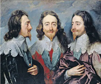  ??  ?? Three’s company: Charles I by Van Dyck