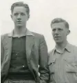  ??  ?? RAF: John Askew (left) with Brian Petherbrid­ge in 1952