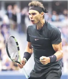  ??  ?? Rafael Nadal reacts against Kevin Anderson during their Men’s Singles finals match on Day Fourteen of the US Open at the USTA Billie Jean King National Tennis Centre in the Flushing neighbourh­ood of the Queens borough of New York City. — AFP photo