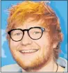  ??  ?? DETHRONED: Sheeran