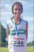  ?? ?? Carraig AC’s Jessica Akinkuolie who won a gold medal at the Munster Athletics Track and Field Championsh­ips in Templemore.