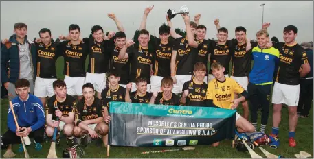  ??  ?? The Munna Abbáin Gaels combinatio­n with the spoils of success.